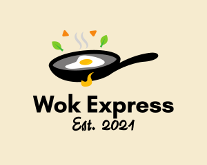 Fried Egg Skillet Pan logo design