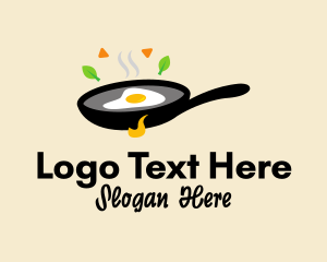 Fried Egg Skillet Pan Logo