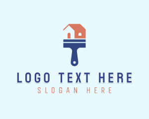 Repair - Renovation Handyman Paintbrush logo design