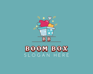 Balloon Gift Box logo design