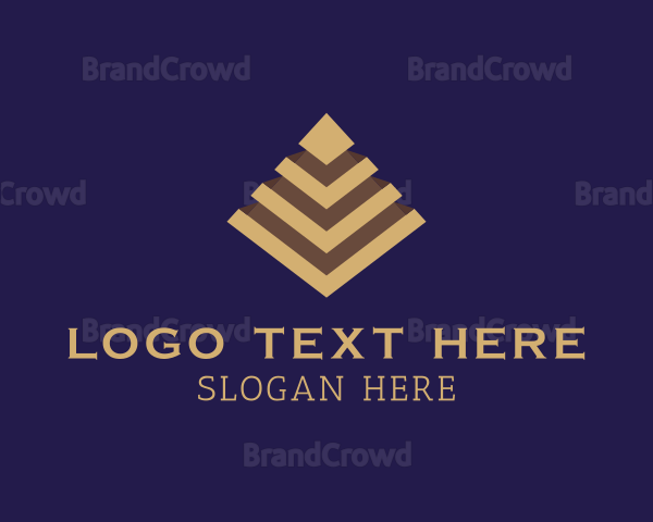 Gold Architectural Pyramid Logo