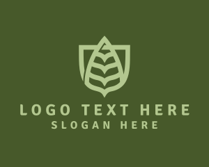 Eco - Nature Leaf Shield logo design