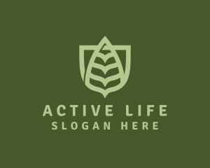 Nature Leaf Shield Logo