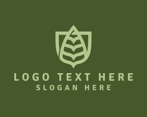 Farm - Nature Leaf Shield logo design
