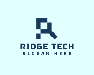 Digital Tech Letter R logo design