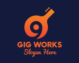 Gig - Number 9 Guitar logo design