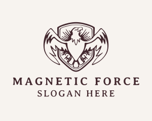 Hipster Eagle Shield Aviary  logo design