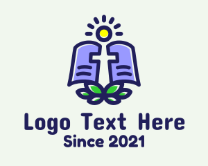 Bible Study - Nature Bible Sun logo design