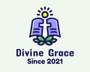 Priest - Nature Bible Sun logo design