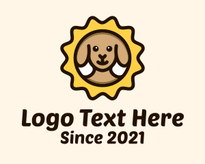 Terrier - Brown Dog Stamp logo design