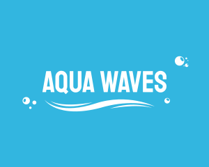 Water Bubbles Wave logo design