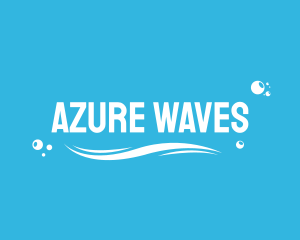 Water Bubbles Wave logo design