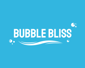 Water Bubbles Wave logo design