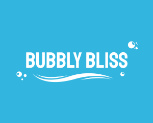 Water Bubbles Wave logo design