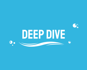 Dive - Water Bubbles Wave logo design