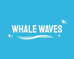 Water Bubbles Wave logo design