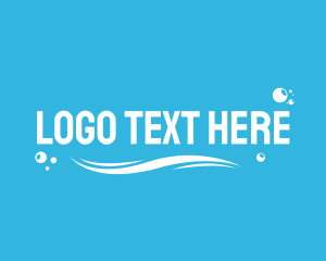 H2o - Water Bubbles Wave logo design