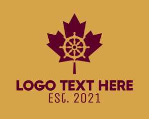 Maritime - Maple Leaf Helm logo design