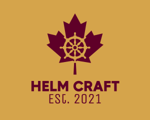 Helm - Maple Leaf Helm logo design