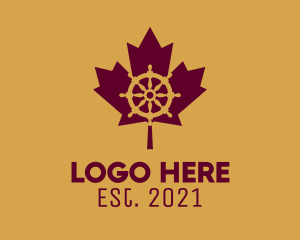 Port - Maple Leaf Helm logo design