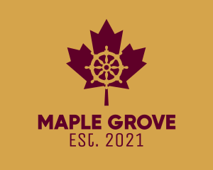 Maple - Maple Leaf Helm logo design