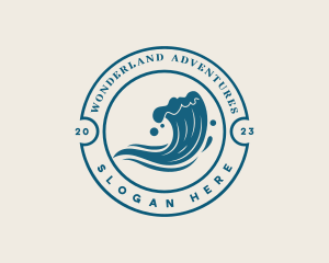 Beach Sea Wave logo design