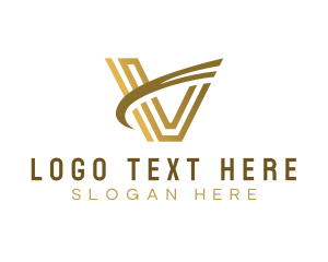 French Alps - Professional Letter V Business logo design
