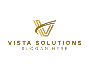 Professional Letter V Business logo design