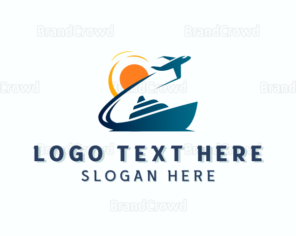 Boat Airplane Travel Logo