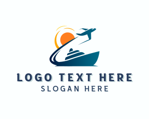 Cruise - Boat Airplane Travel logo design