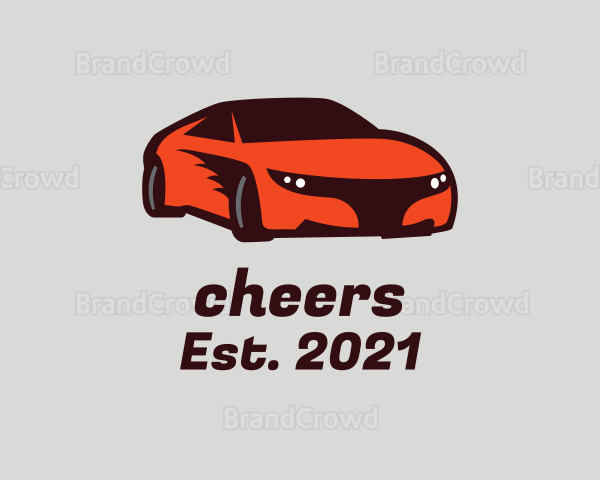 Orange Sports Car Logo