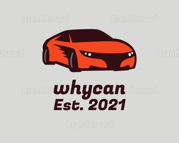 Orange Sports Car Logo