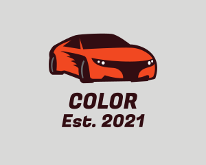 Auto Garage - Orange Sports Car logo design