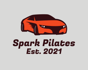 Car Repair - Orange Sports Car logo design