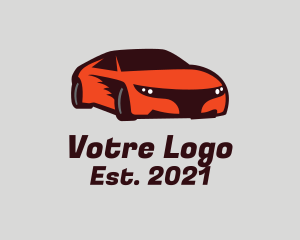 Car Collection - Orange Sports Car logo design