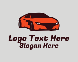 Orange Sports Car Logo