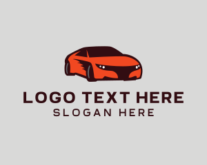 Transportation - Orange Sports Car logo design