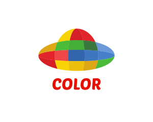 Colorful UFO logo design