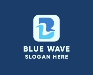 Letter B Wave logo design
