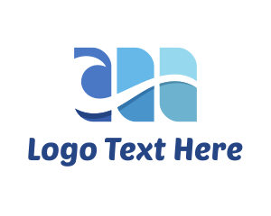 Respiratory - Blue Sea Wave logo design