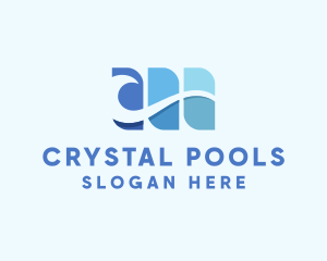 Pool - Lake Sea Wave logo design