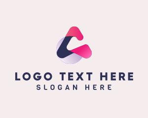Social Media - Digital Software Letter A logo design