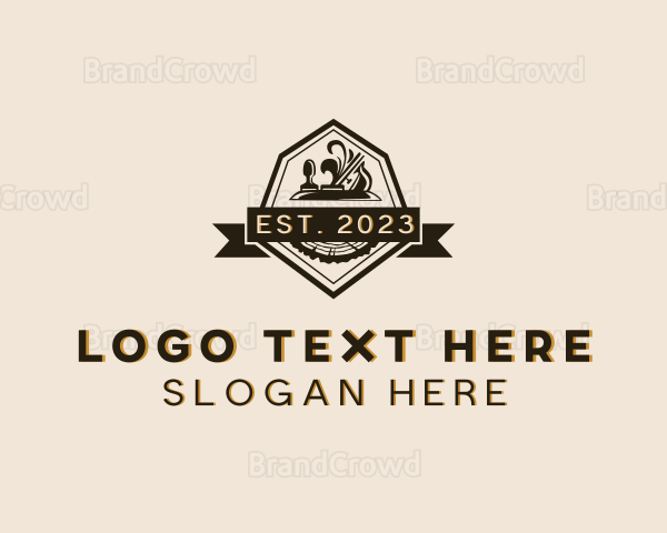 Hand Planer Woodworking Carpentry Logo