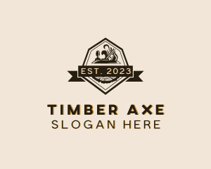 Hand Planer Woodworking Carpentry logo design