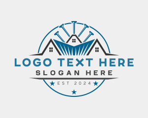 Contractor - Carpentry Roof Construction logo design