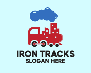 Railroad - City Train Transport logo design