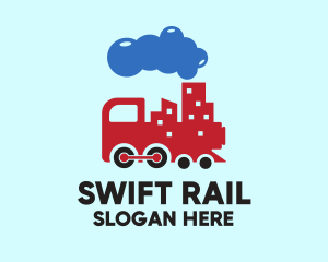 Rail - City Train Transport logo design