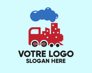 Smoke - City Train Transport logo design