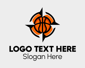 League - Basketball Compass Arrows logo design