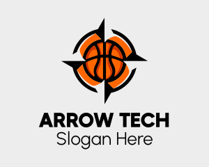 Basketball Compass Arrows logo design